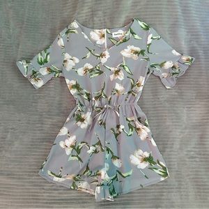 Floral Romper with pockets